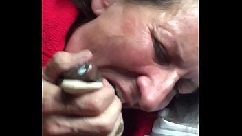 Homeless lady sucks my bbc for $20 cum hanging from her mouth