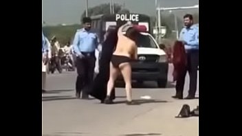 Pakistani crazy naked woman in the street