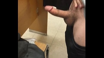 Public Store Fitting Room Cock play