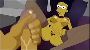 Marge dos Simpsons safada se masturbando
