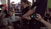 Bare tits teen walked in Budapest market